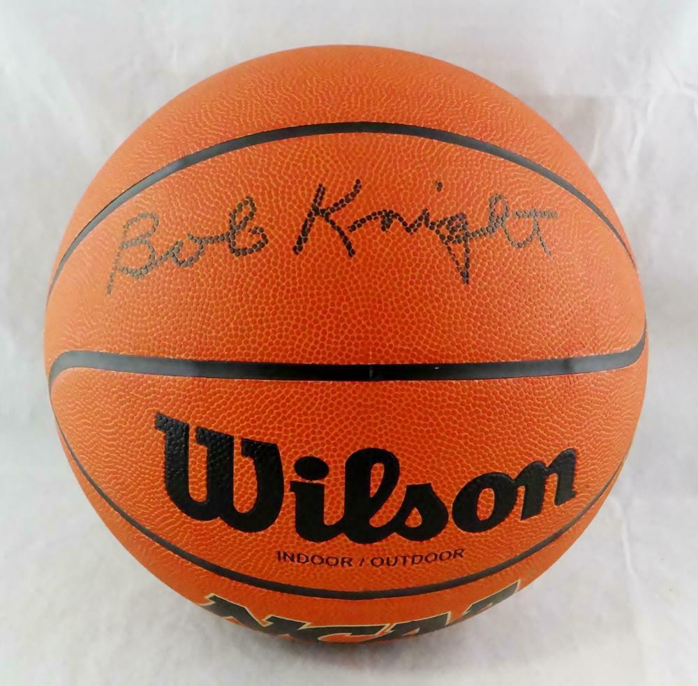 bob knight autographed basketball