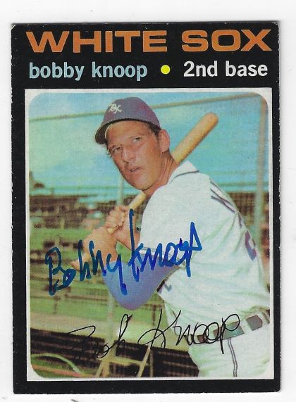 Bobby Knoop Autographed Signed Chicago White Sox 1971 Topps Card -  Autographs