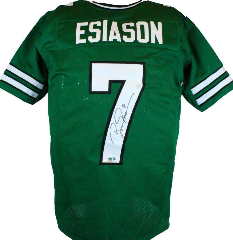 Boomer Esiason Autographed Signed Green Pro Style Jersey- Beckett W  Hologram Black