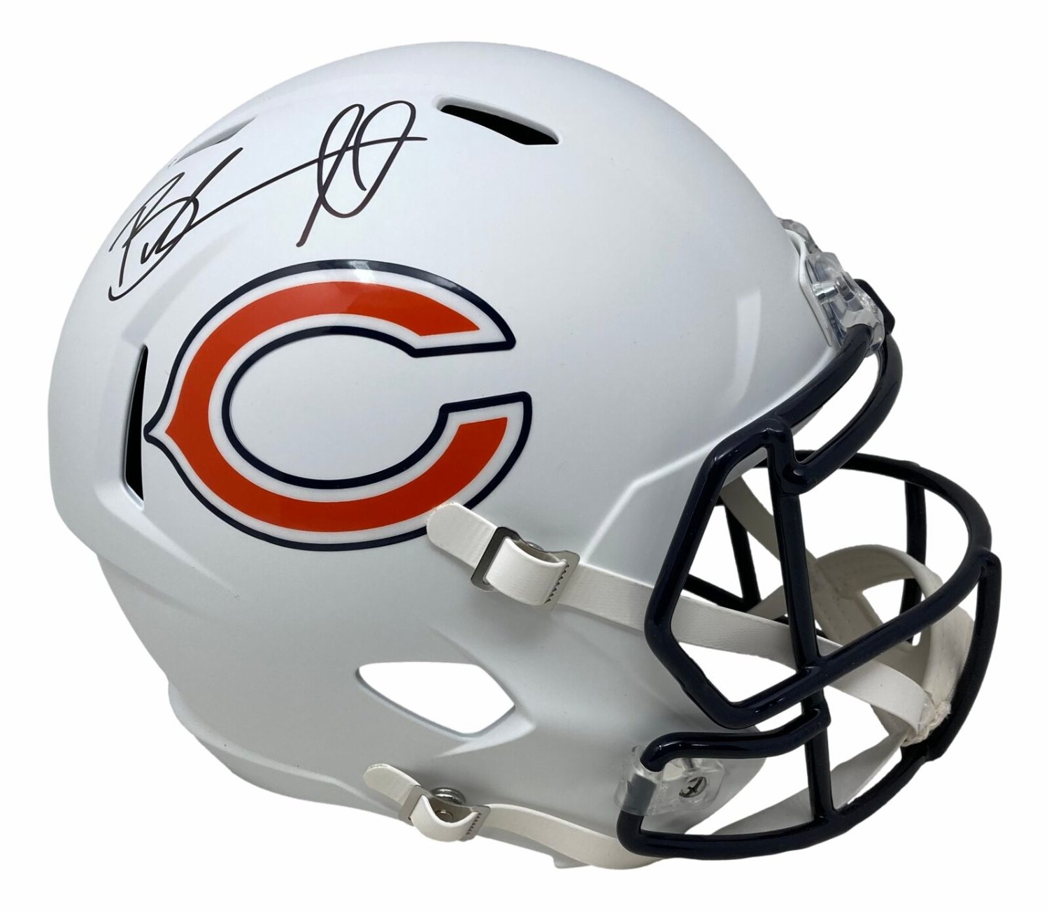 Brandon Marshall Autographed Signed Chicago Bears Fs Flat White Replica  Speed Helmet Beckett Itp