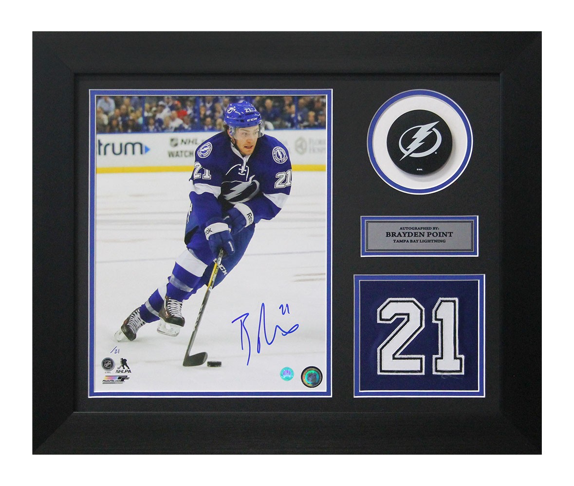 Brayden Point Tampa Bay Lightning Autographed Signed Jersey Number