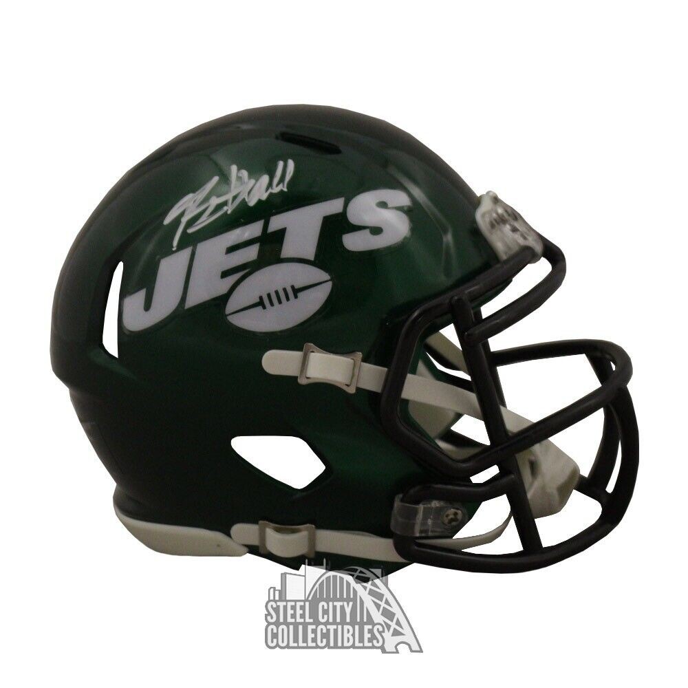 Breece Hall Autographed Signed New York Speed Replica Mini Football Helmet  - Beckett