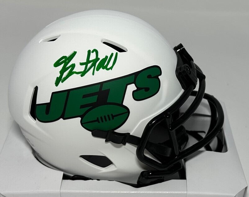 Breece Hall Autographed Signed Ny Jets Running Back Lunar Speed Mini Helmet  Auto - Beckett