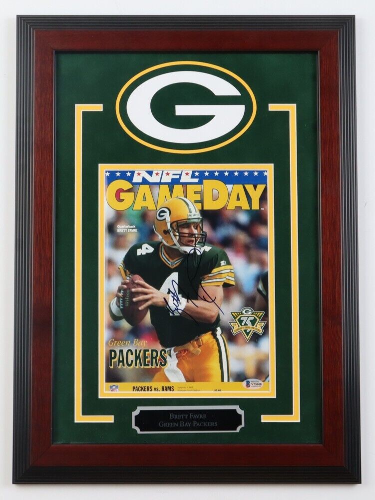 Framed Brett Favre Green Bay Packers Autographed Green, 44% OFF