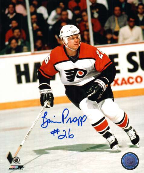Brian Propp Autographed Framed Flyers Jersey