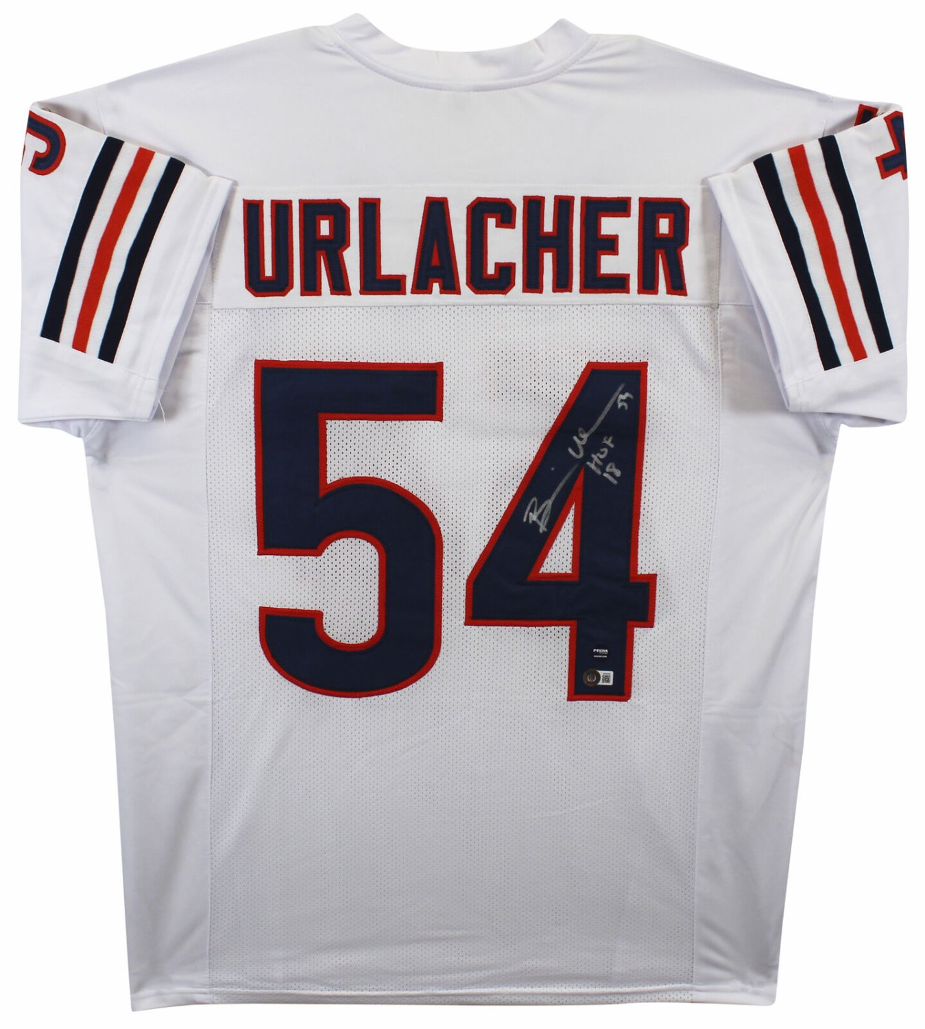 Brian Urlacher Autographed Signed 'HOF 18' Authentic White Pro Style Jersey  Beckett Witnessed