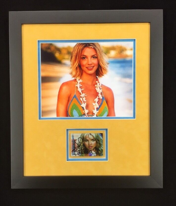 Britney Spears Autographed Signed Framed Trading Card & Photo Autographed Signature JSA COA