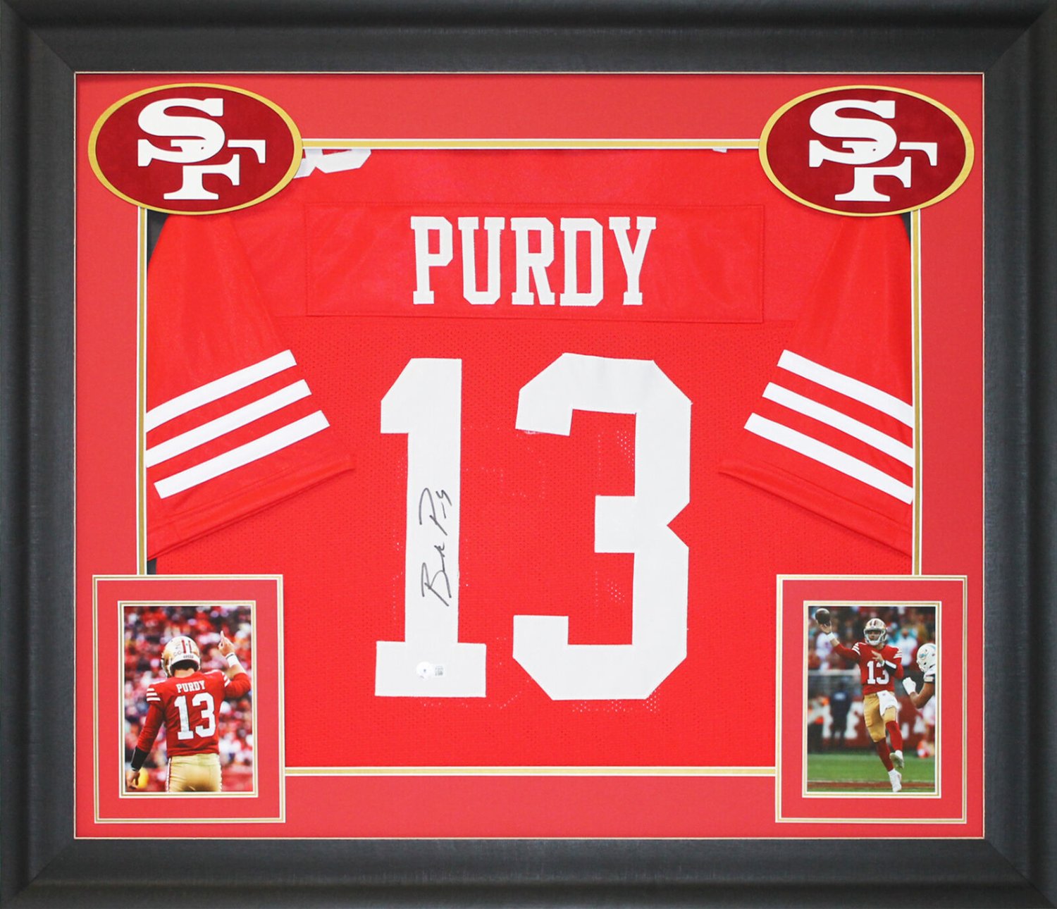 Brock Purdy Autographed Signed Authentic Red Pro Style Framed