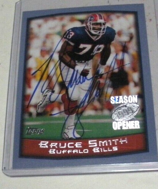 Bruce Smith Autographed Signed Buffalo Bills,Va Tech Hokies,HOF  JSA/COA/Stamp Card