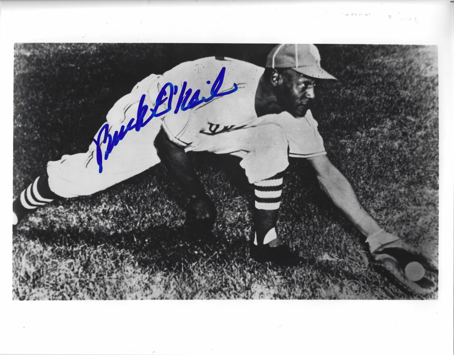 Buck O'Neil Signed Monarchs Jersey. Autographs Baseballs