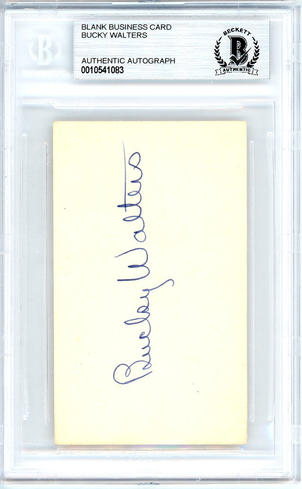 Walters Auto Sales >> Bucky Walters Autographed Signed Auto 2x3 5 Blank Business Walters Auto Sales >> Bucky Walters Autographed Signed Auto 2x3 5 Blank Business