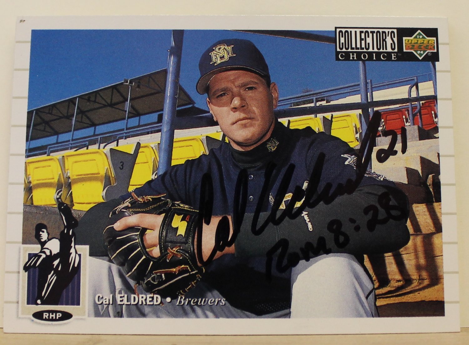 Cal Eldred Milwaukee Brewers Autographed Signed 1994 Upper Deck ...