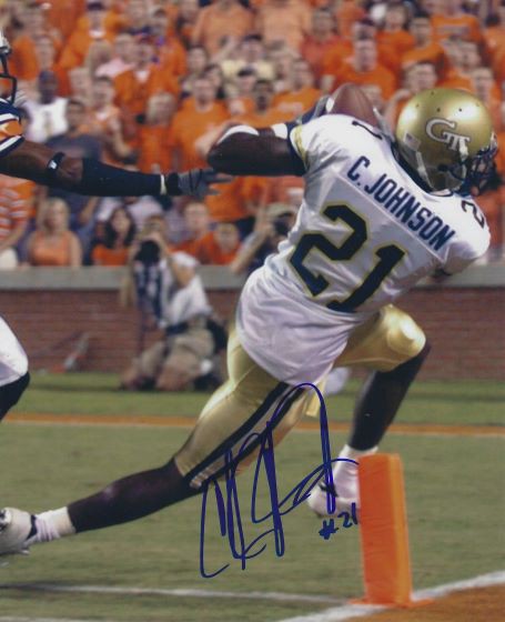 Calvin Johnson Autographed Signed Georgia Tech Yellow Jackets 8X10 Photo -  Autographs