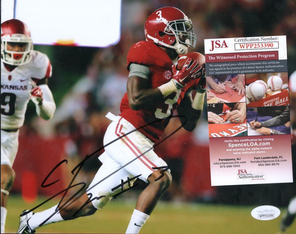 Calvin Ridley Autographed Signed Alabama #3 8X10 Photo JSA