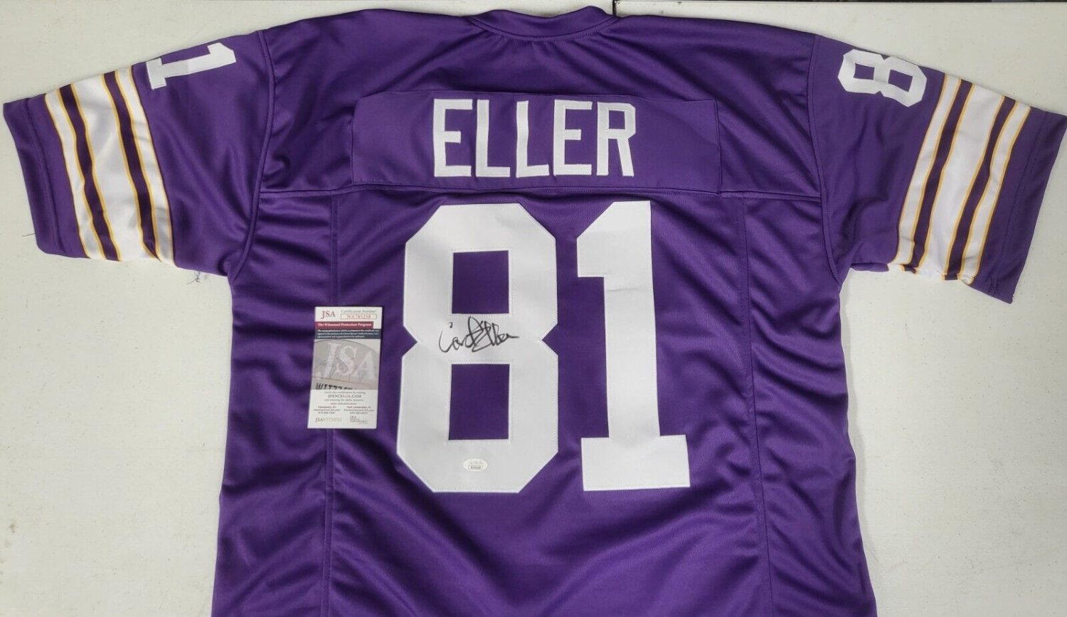 Carl Eller Autographed Signed Minnesota Vikings #81 Jersey Size Xl JSA COA