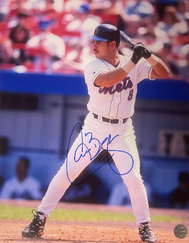 Carlos Baerga Autographed Signed New York Mets 8x10 Photo- AWM Hologram