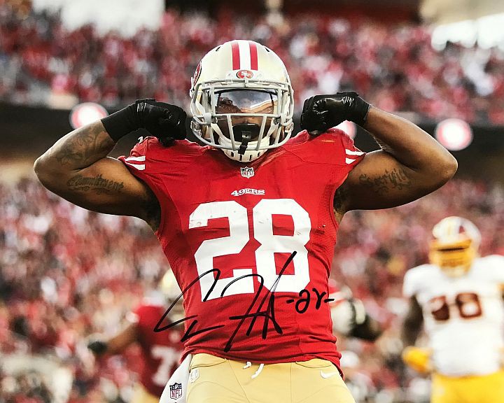 Carlos Hyde San Francisco 49ers 16-1 16x20 Autographed Signed