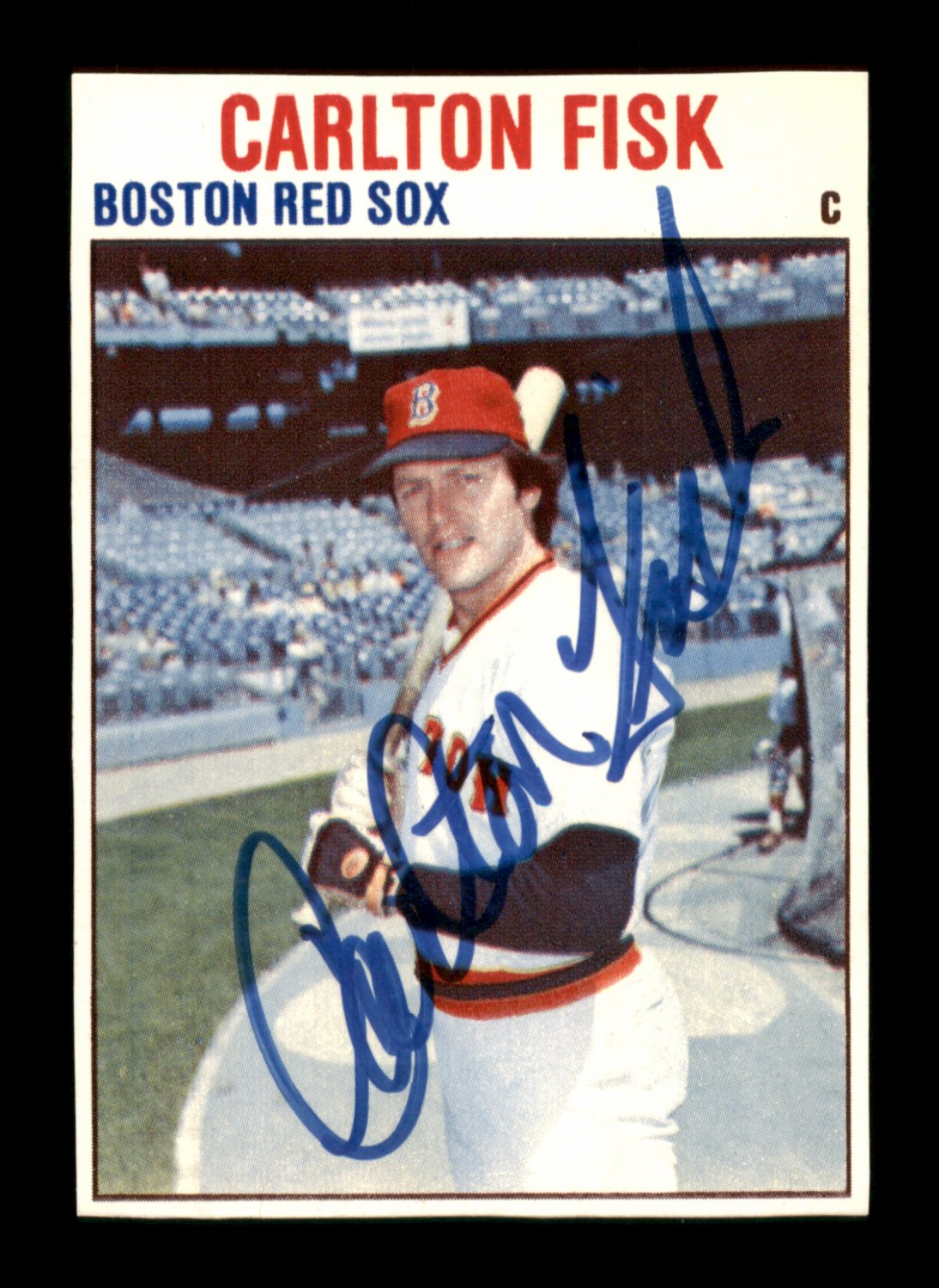 Carlton Fisk Autographed Signed 1979 Hostess Card #106 Boston Red
