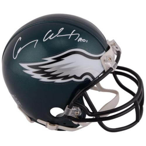 carson wentz signed helmet