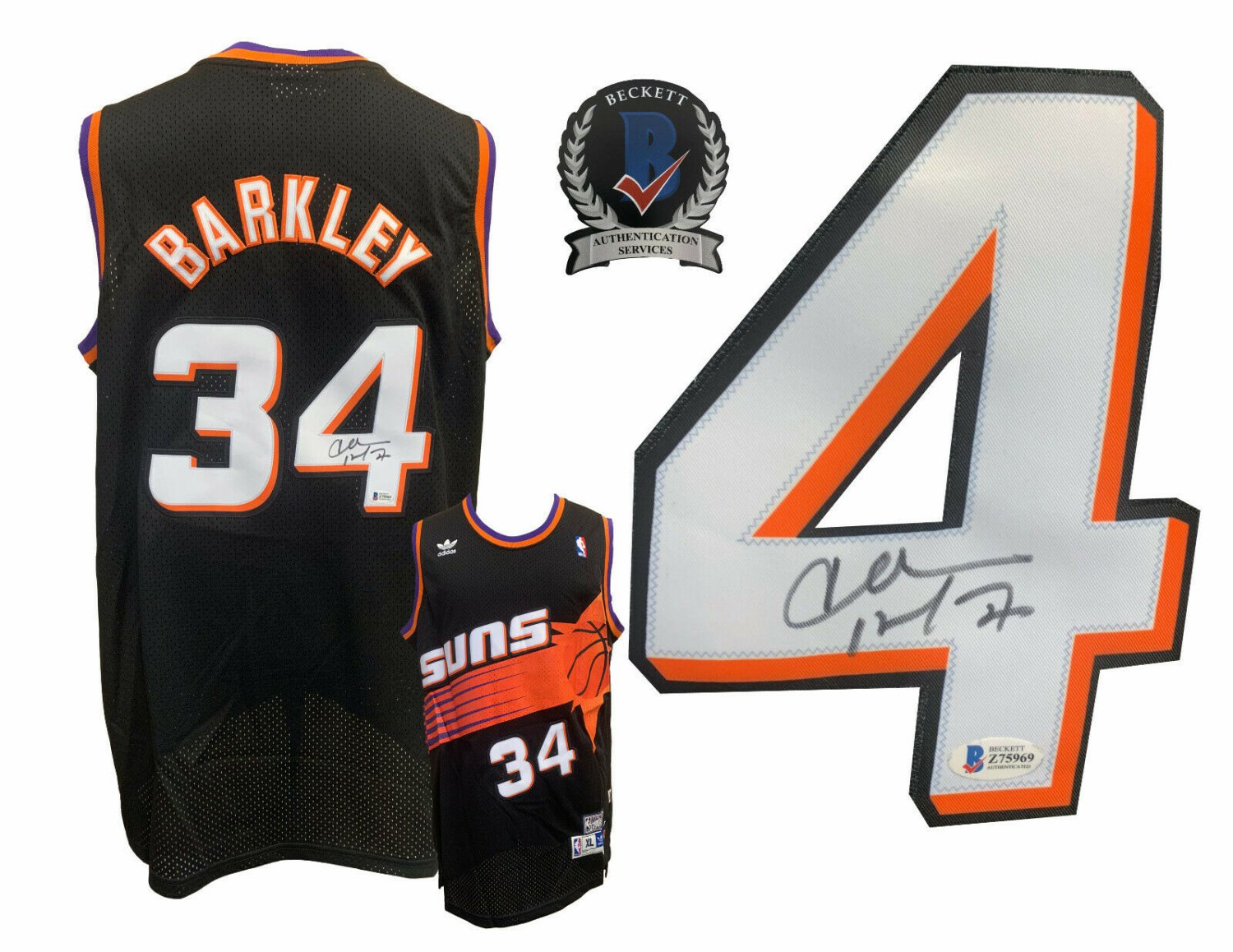 Charles Barkley Autographed Signed Autograph NBA Phoenix Suns Jersey 
