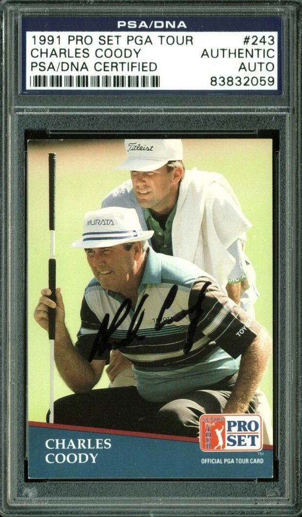 Charles Coody Autographed Signed Authentic Card 1991 Pro Set Pga Tour 243 Psa Dna Slabbed