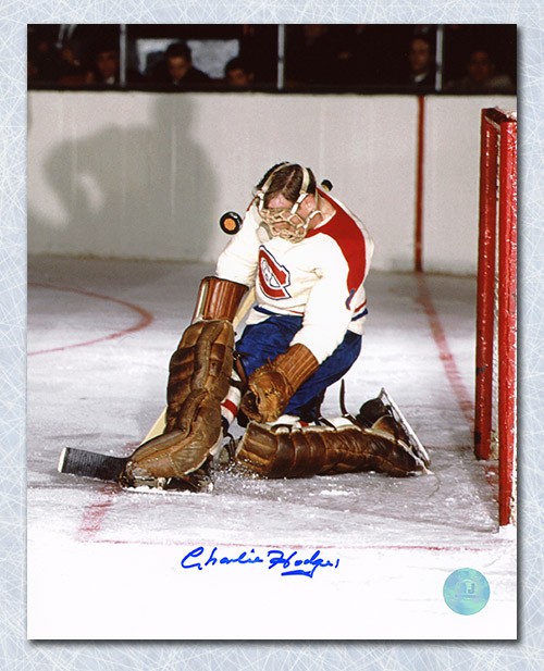 Charlie Hodge Montreal Canadiens Autographed Signed Game Action 8x10 Photo