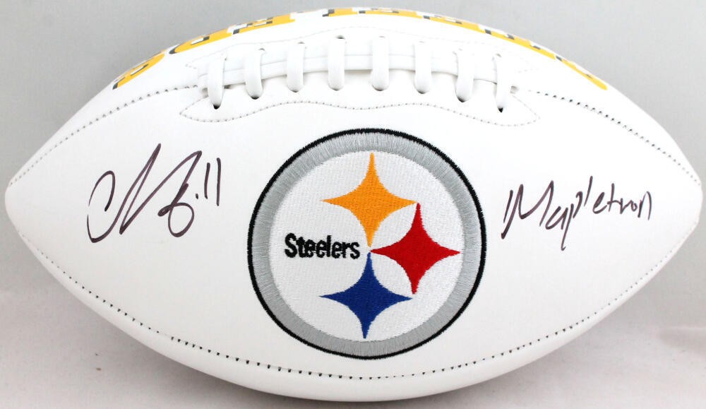 Chase Claypool Autographed Signed Steelers Logo Football With