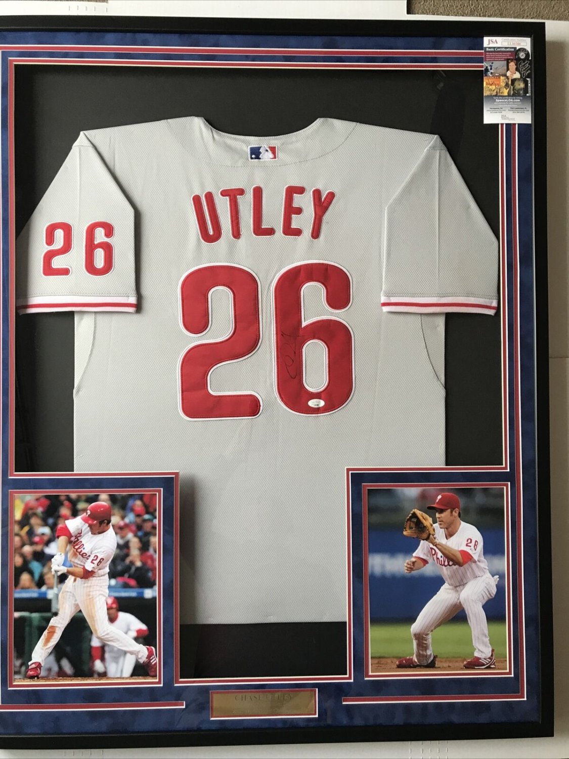 chase utley signed jersey