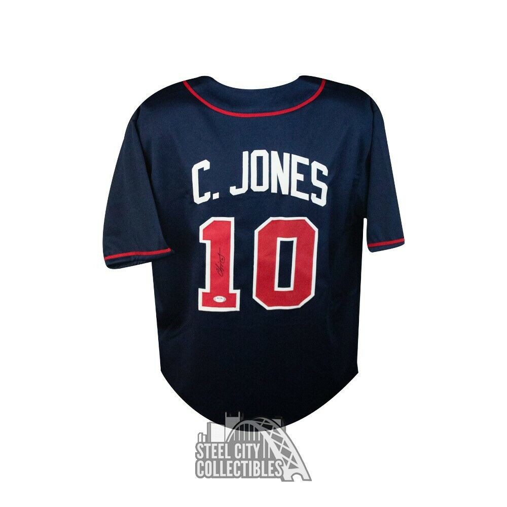 Chipper Jones Autographed Signed Autograph Atlanta Custom Baseball
