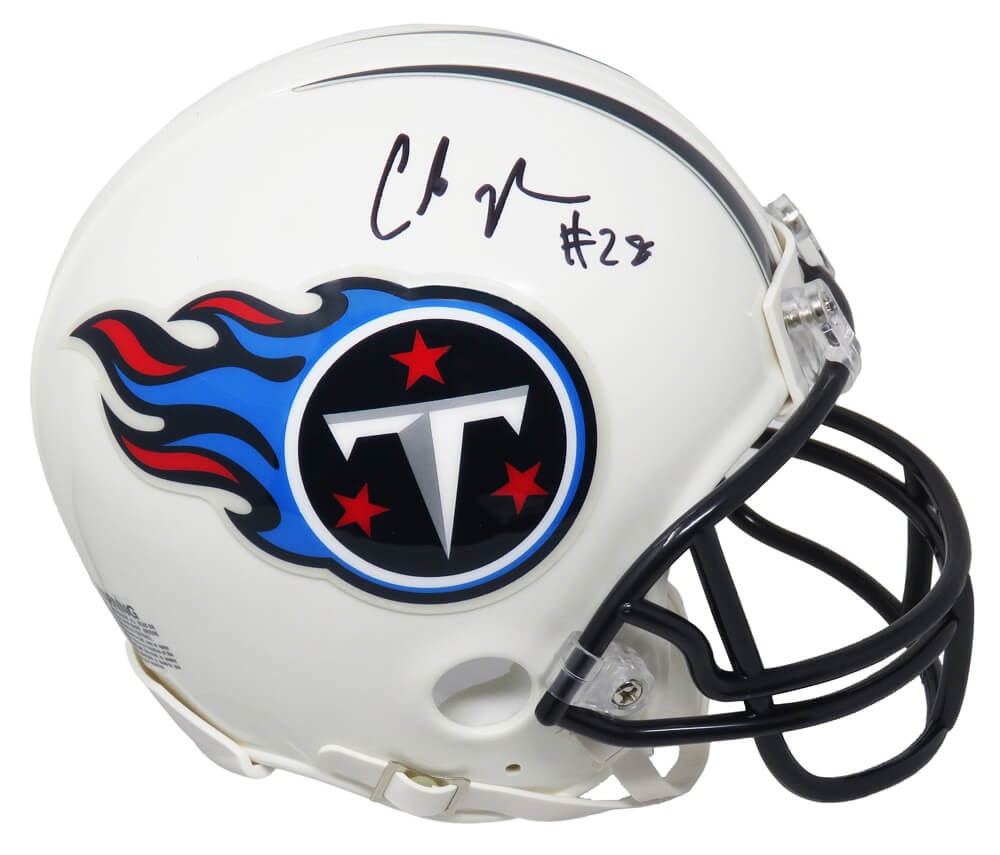 Chris Johnson Autographed Framed Titans Jersey