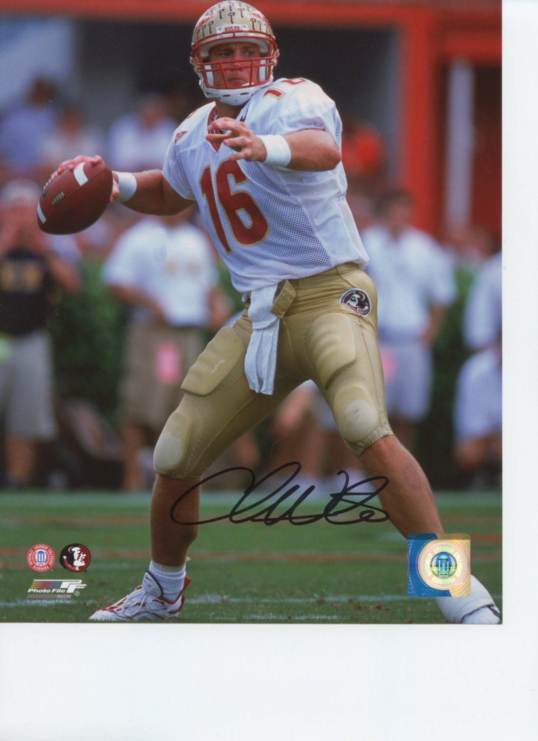 Authentic Autographed Chris Weinke FSU Seminoles Framed 16x20 Photo ~ Horizontal vs Miami