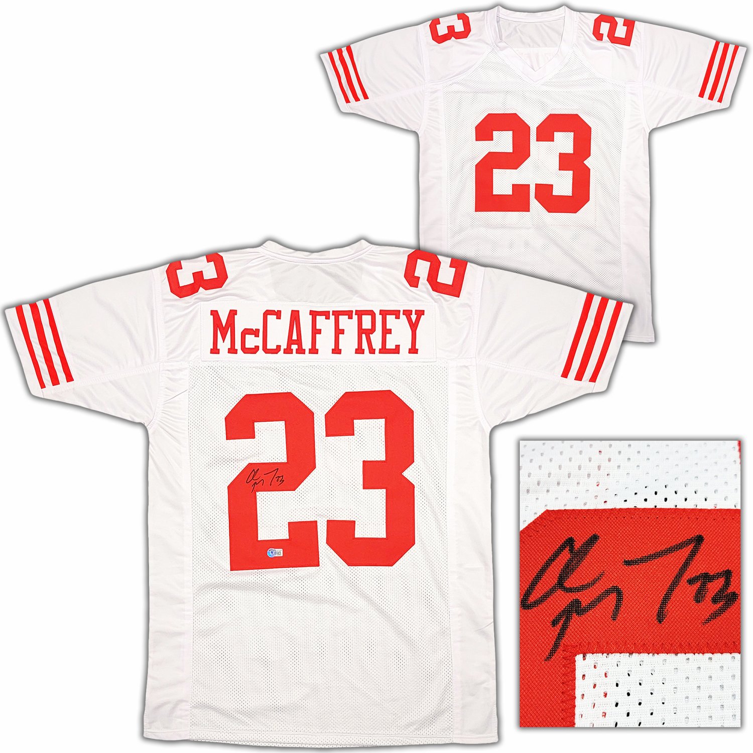 Christian McCaffrey Autographed Signed Jersey - Red - Beckett