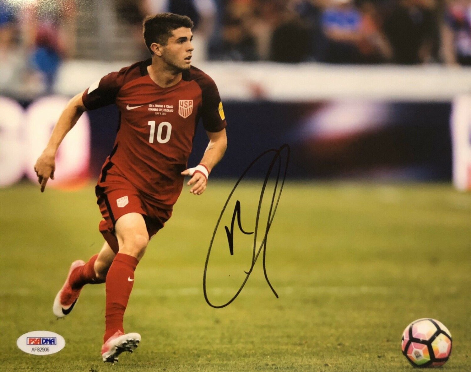 Christian Pulisic Autographed Signed Autographed Team Usa 8x10 Photo Chelsea Fc Psa Dna