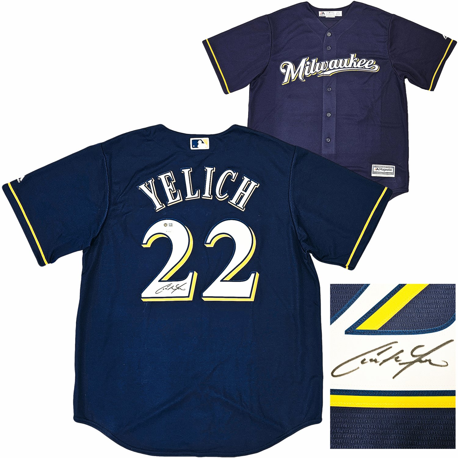 Framed Christian Yelich Milwaukee Brewers Autographed Blue