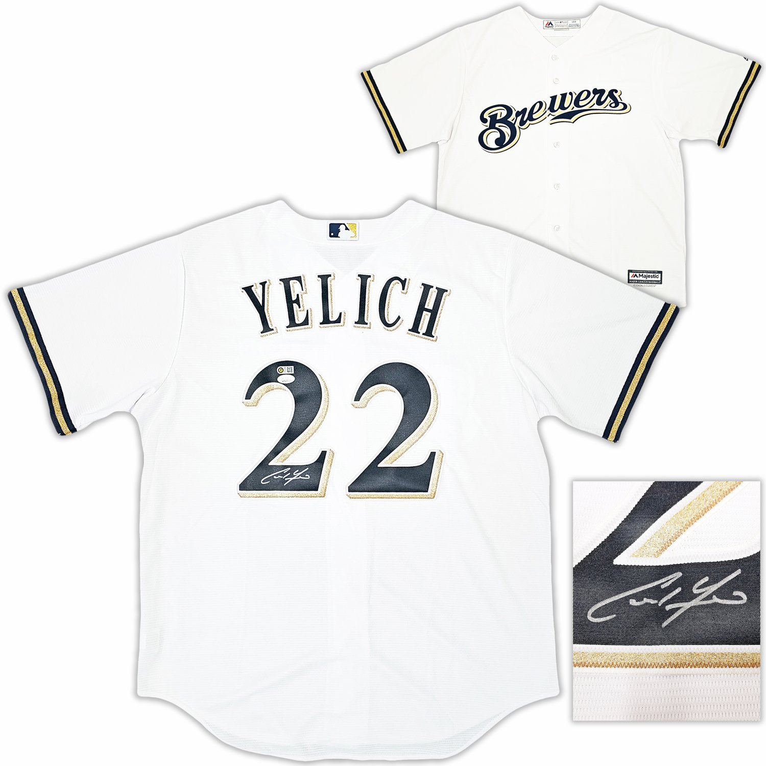 Christian Yelich Milwaukee Brewers Majestic Alternate Official