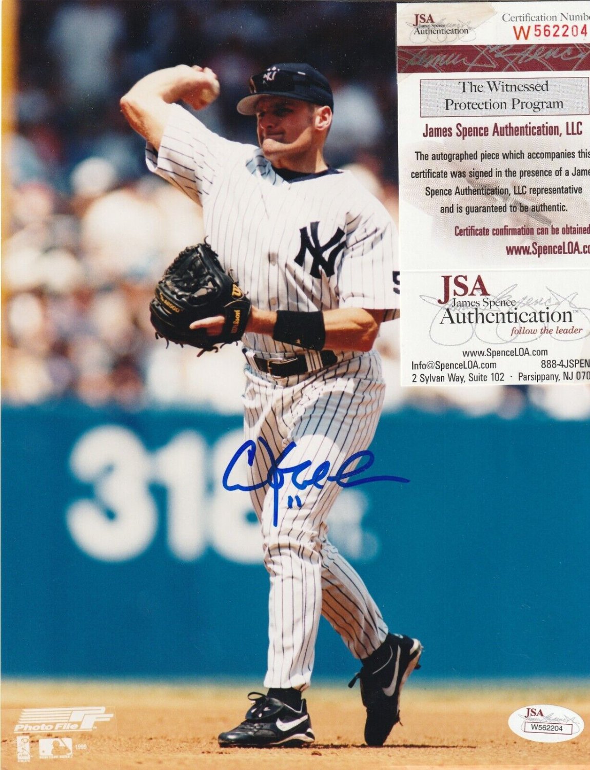 Chuck Knoblauch Autographed New York Yankees 8x10 Photo