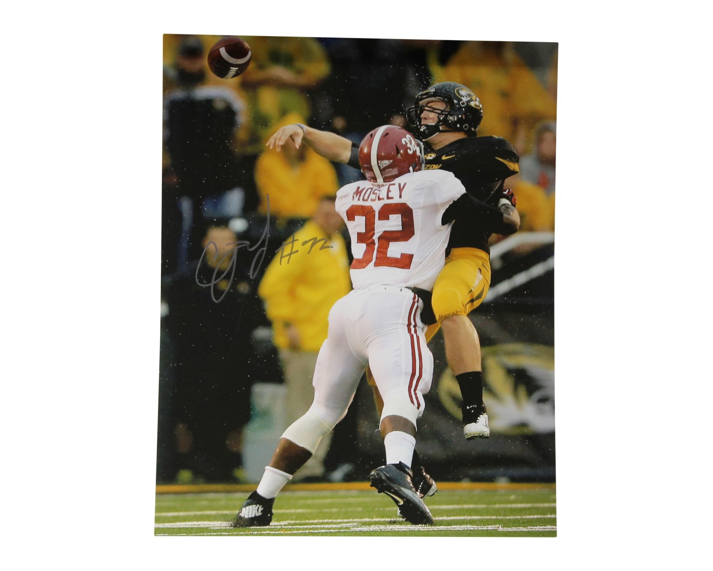 Cj Mosley Autographed Signed 16x20 Photo Alabama Crimson Tide