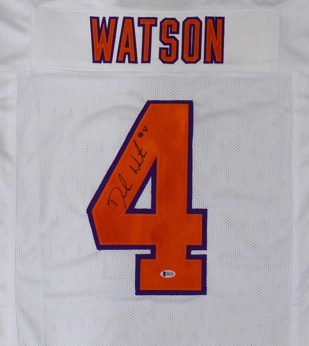 Clemson Tigers Deshaun Watson Autographed Signed White Jersey ...