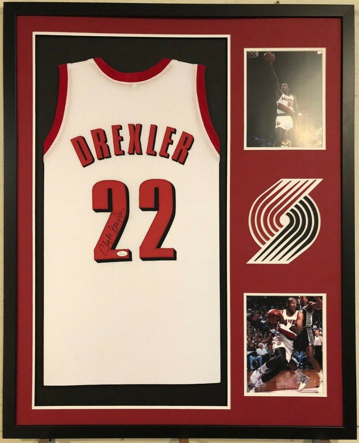Clyde Drexler Autographed Signed Framed Portland Trail Blazers Autographed Jersey Jsa Coa The blazers selected drexler with the 14th overall pick in the 1983 nba draft. sports collectibles