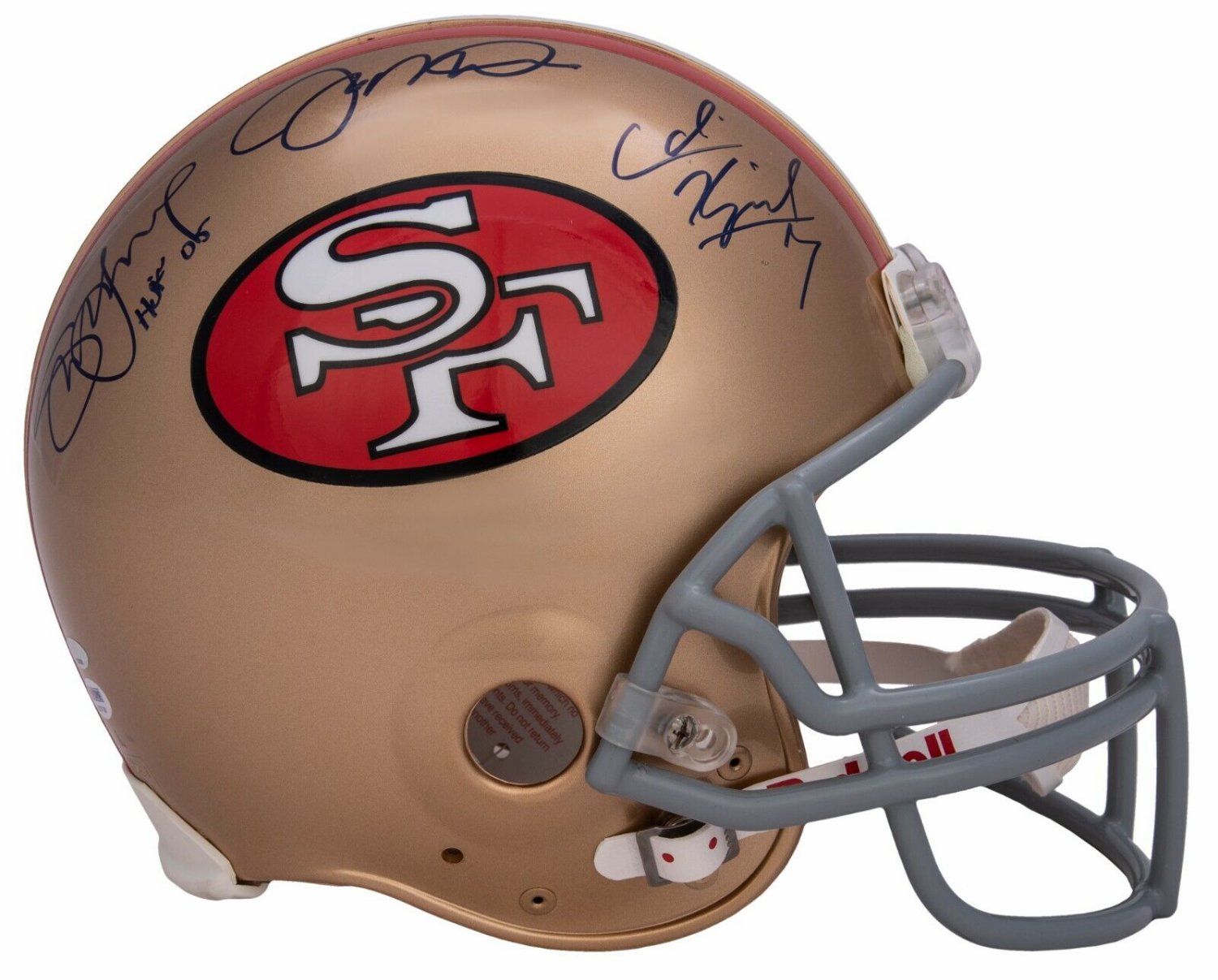 Colin Kaepernick Autographed Signed Joe Montana Steve Young San Francisco  49Ers Helmet PSA