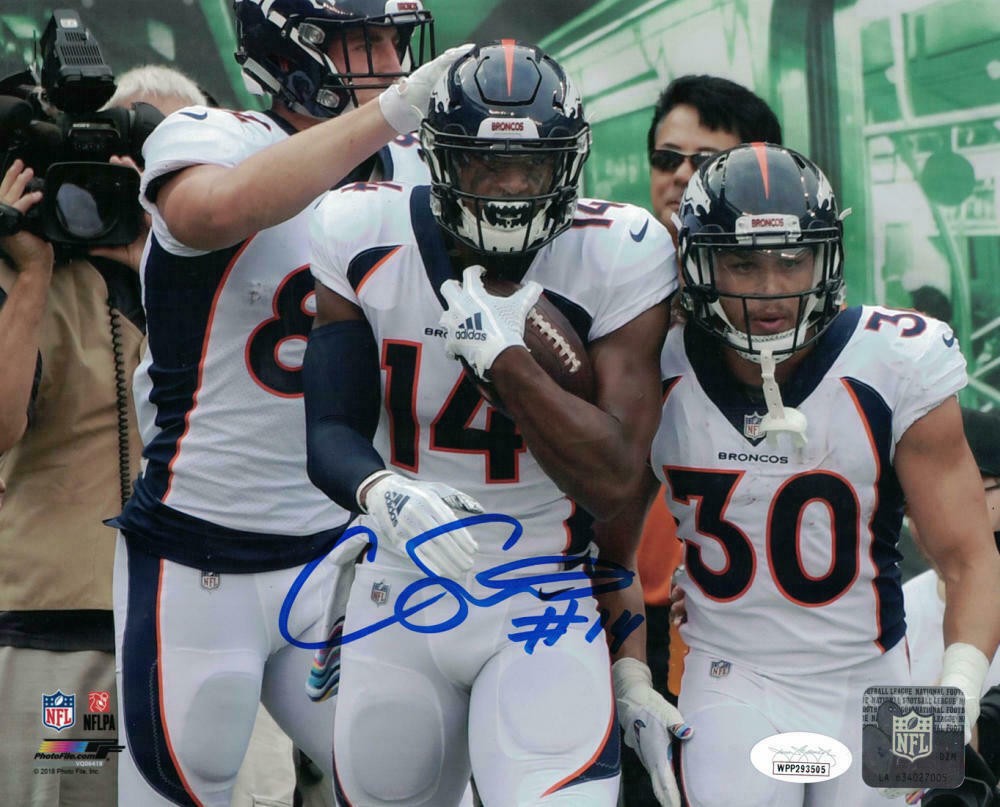 Courtland Sutton Autographed Signed Denver Broncos 8X10 Photo JSA