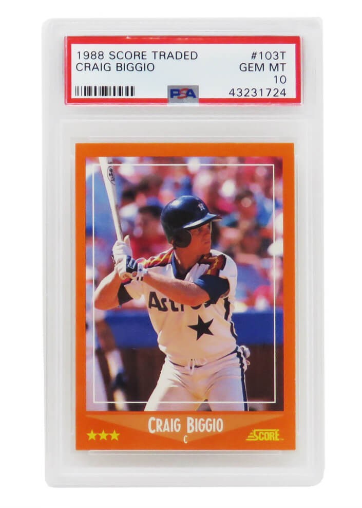 Craig Biggio (Houston Astros) 1988 Score Traded Baseball #103T RC