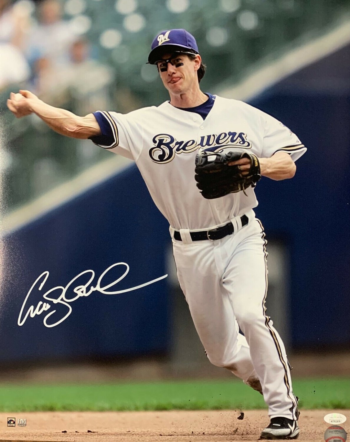 Brewers Manager CRAIG COUNSELL Signed 16x20 Photo #9 AUTO - JSA