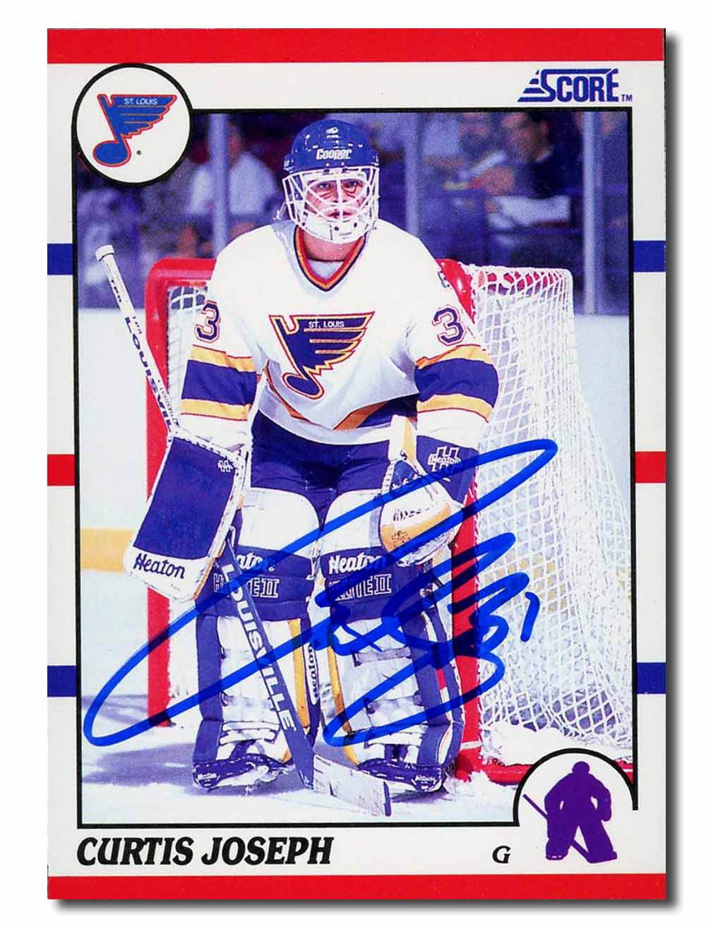 Curtis Joseph Autographed Signed 1990 Score Rookie Card - St Louis Blues - Certified Authentic