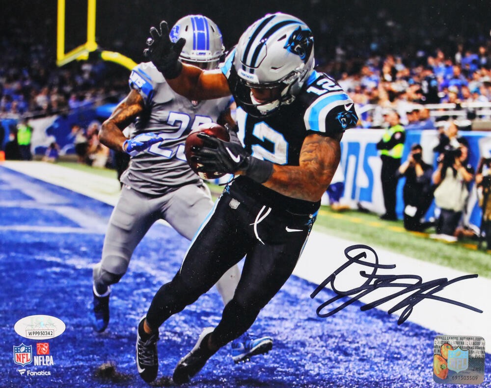 D.J. Moore Signed Carolina Panthers 8x10 Touchdown Photo JSA Itp