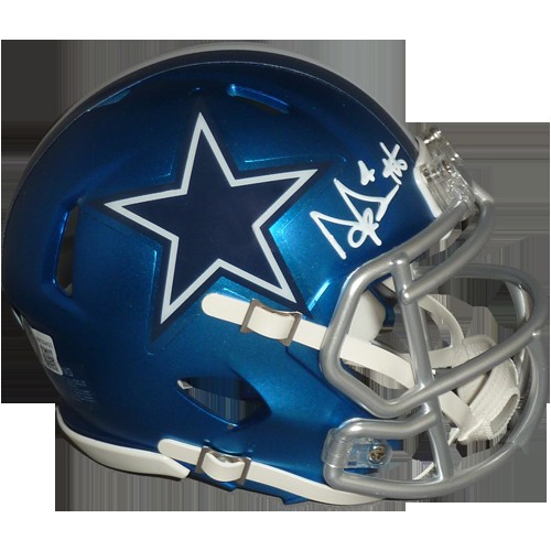 Dak Prescott Dallas Cowboys Fanatics Authentic Autographed Riddell Flash  Alternate Speed Replica Helmet