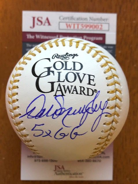 Dale Murphy Autographed Signed 5X Gg Official Gold Glove Major