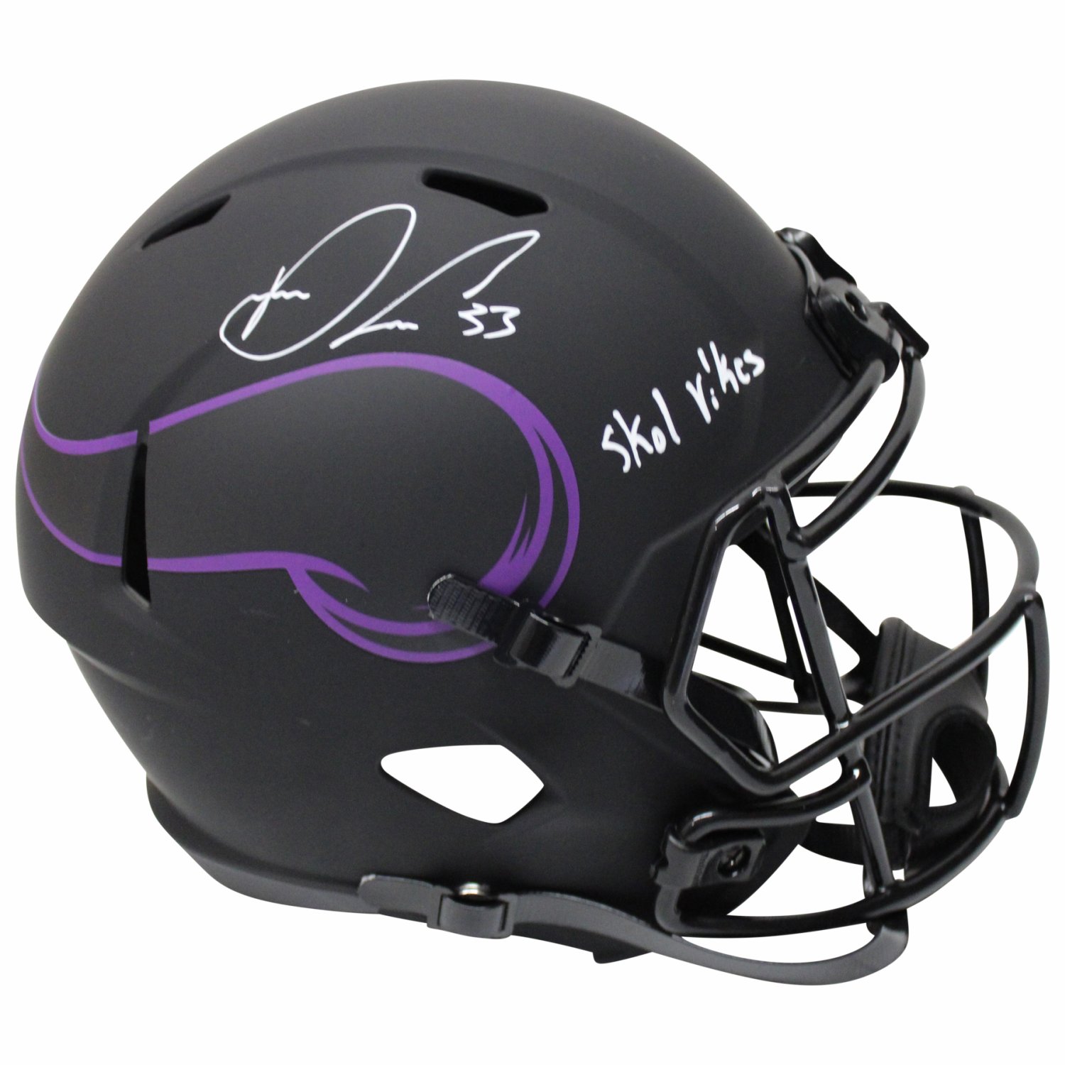 Dalvin Cook Autographed Minnesota Vikings Riddell Speed Replica Eclipse  Full Size Helmet Signed in White with 'Skol Vikes' Inscription - JSA  Authentic