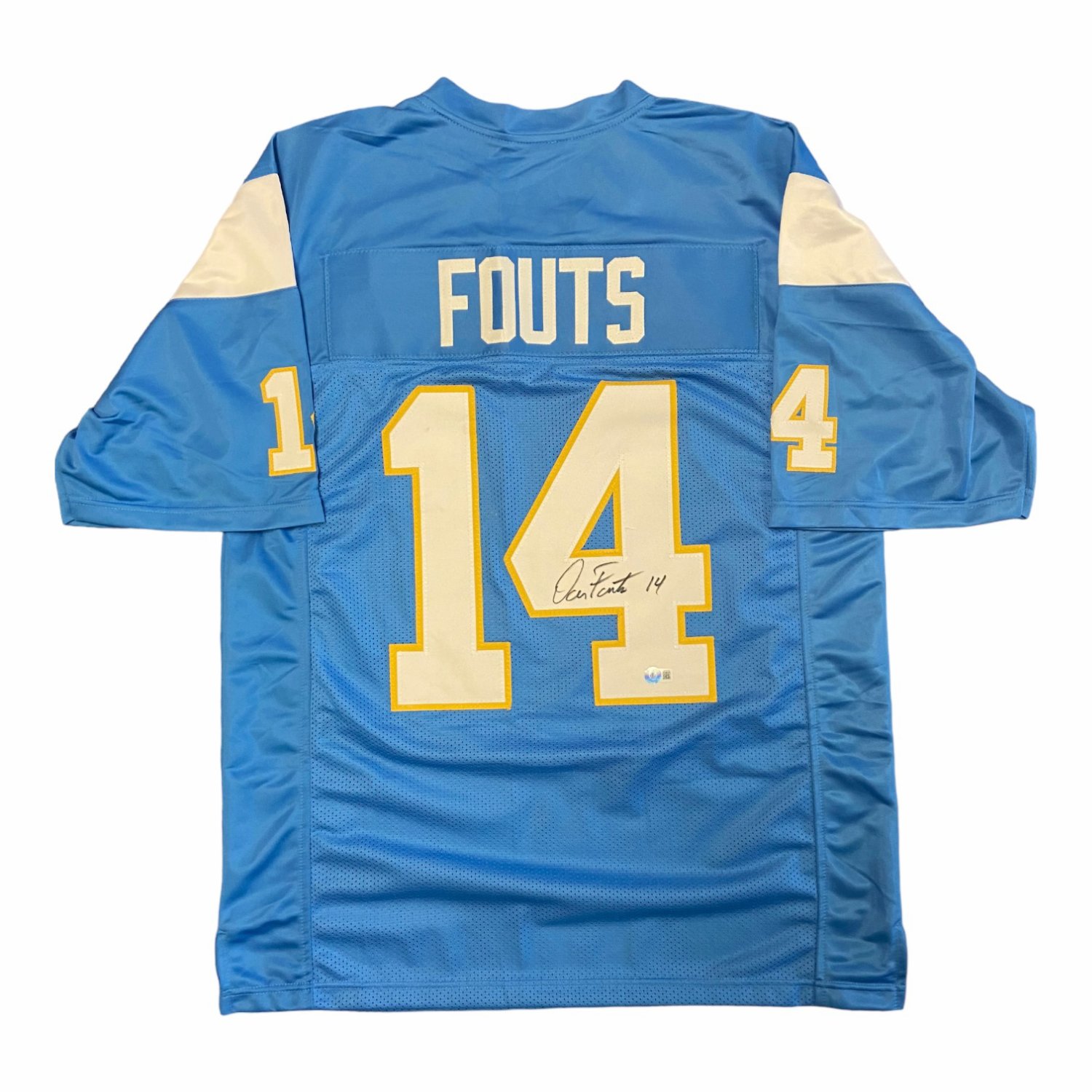 Dan Fouts Autographed Signed San Diego Chargers XL Blue Custom Jersey -  Beckett Authentication Services (BAS)