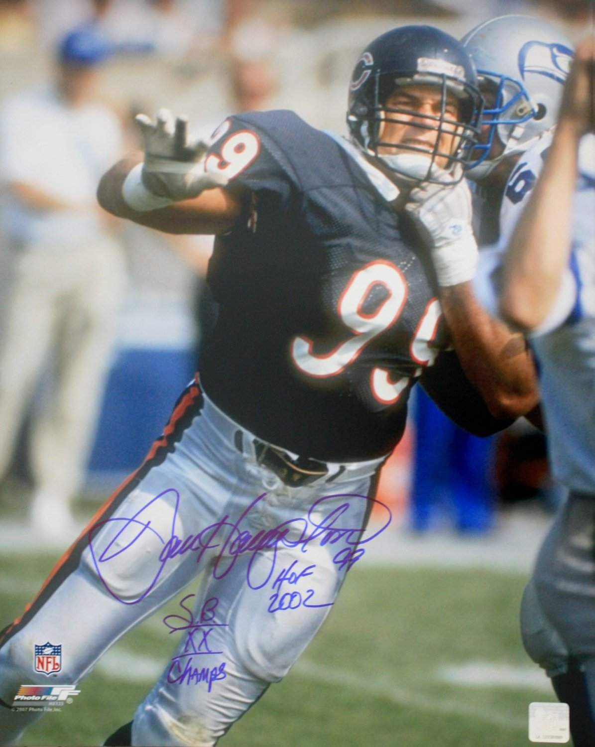 Dan Hampton Autographed Signed 16X20 Chicago Bears Photo - Autographs